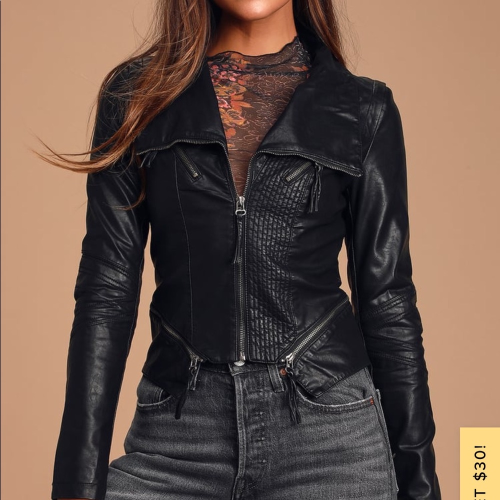 Lulus Up on a Tuesday Black Vegan Leather Jacket